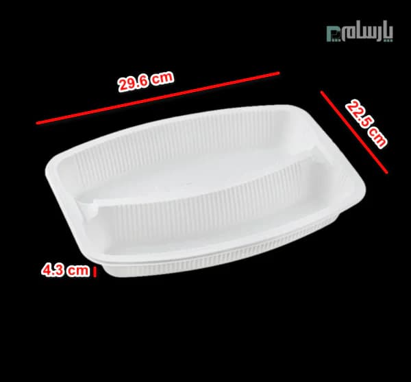 ظرف یکبار مصرف گیاهی دو خانه کبابی آملون — تصویر ۲