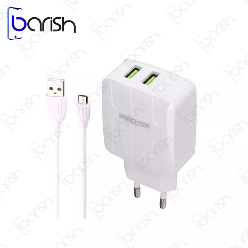 شارژر دیواری 12 واتی مچر مدل MR-45 همراه با کابل Micro USB