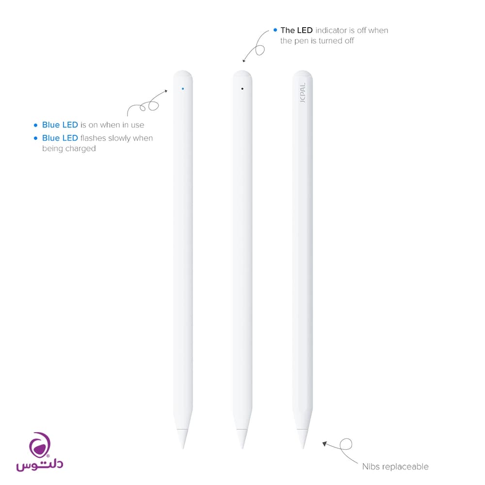 قلم هوشمند آیپد جی سی پال مدل AccuPen Smart Magnetic Stylus — تصویر ۴
