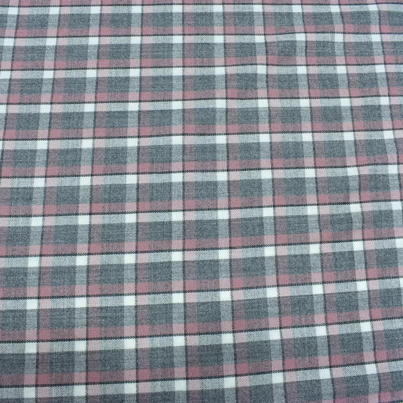 پارچه کشمیر چهارخونه ضخیم طوسی — تصویر ۲