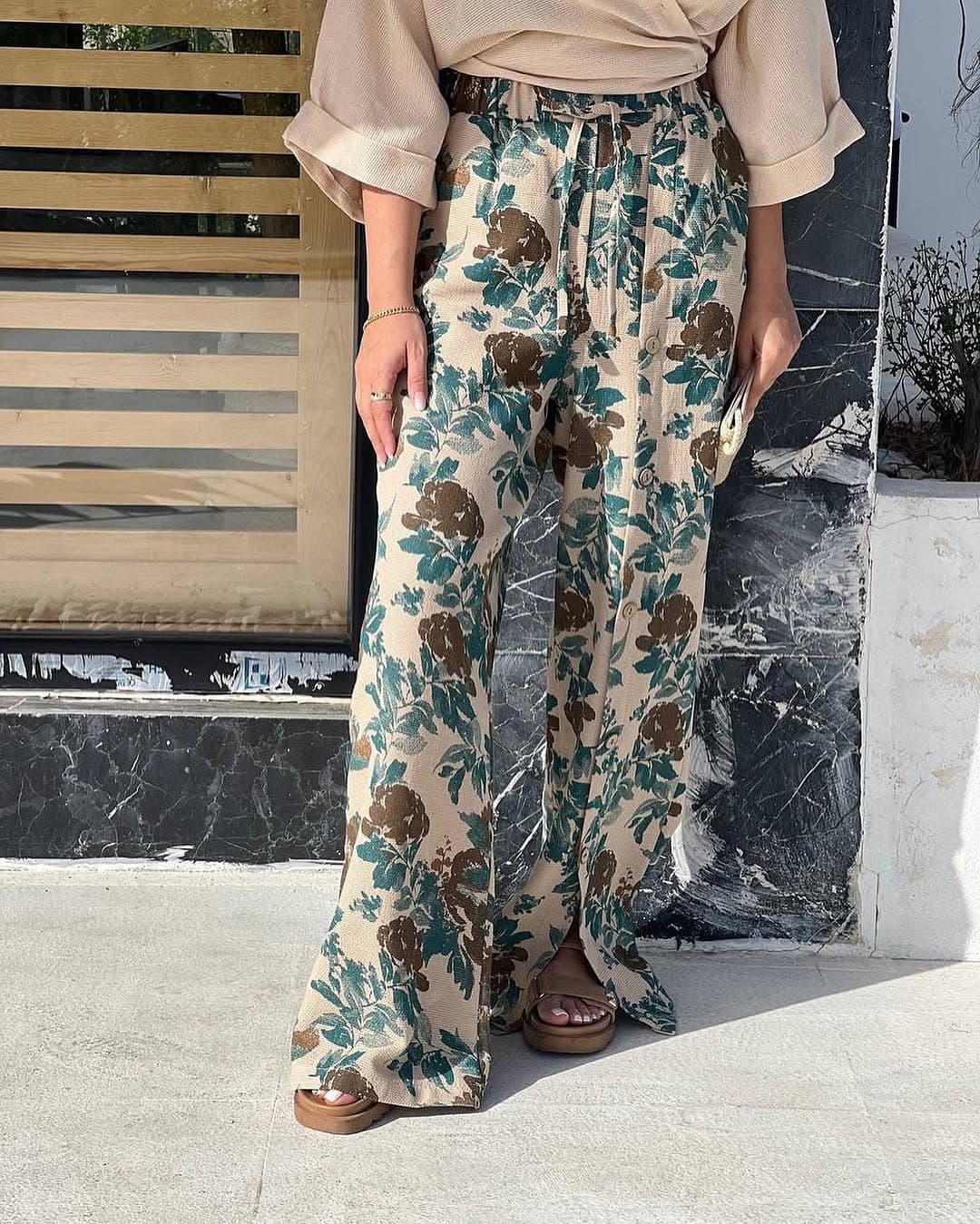 شومیز شلوار زنانه مدل بابونه — تصویر ۸