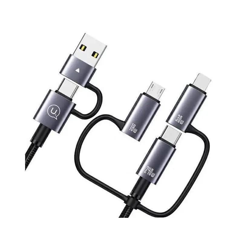 کابل شارژ 6in1 یوسمز مدل US-SJ738 با طول 2 متر توان 240 وات — تصویر ۲