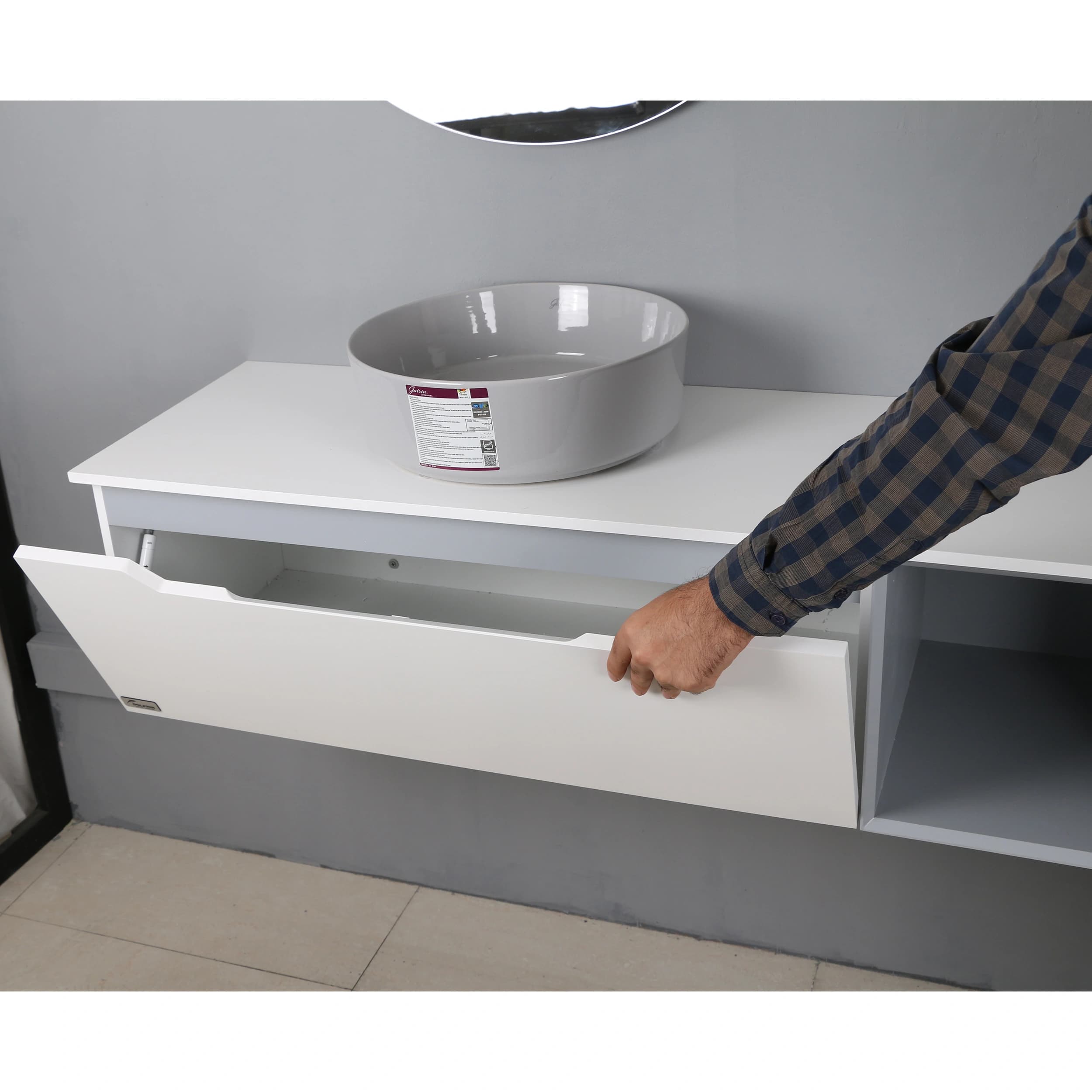 ست کابینت و روشویی دلفین مدل 12040 به همراه آینه — تصویر ۵