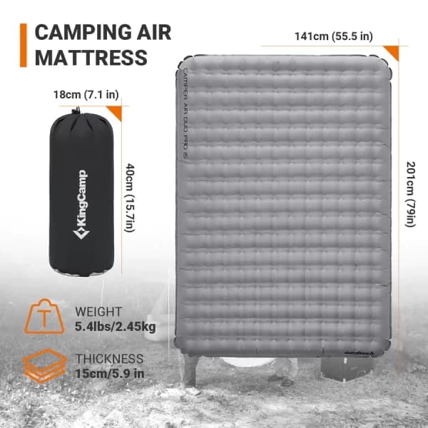 زیرانداز بادی دو نفره کینگ کمپ مدل King Airbed Double KM2209 — تصویر ۲