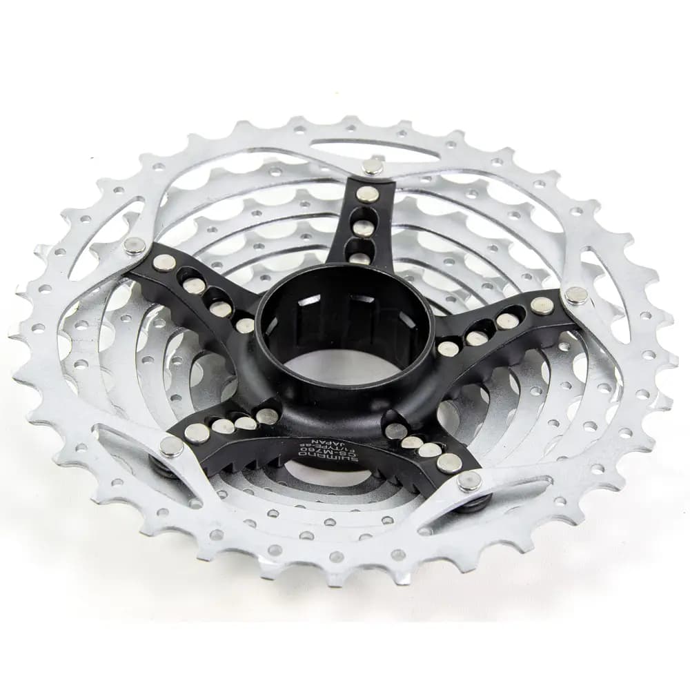 خودرو (کاست) شیمانو DEORE XT CS-M760 دنده ۹ سرعته ۱۱-۳۴ با فناوری HYPERGLIDE ساخت ژاپن Shimano اصل با 2 سال گارانتی — تصویر ۳