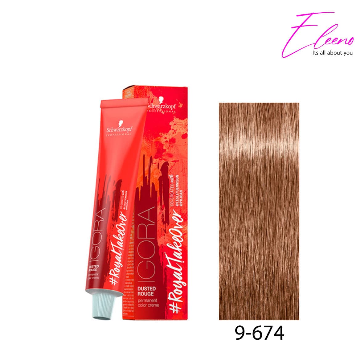 رنگ مو بلوند شکلاتی مسی بژ 9.674 ایگورا Igora Royal 9-674