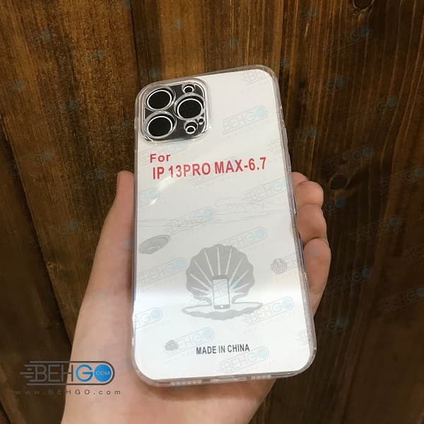 قاب ایفون 13 پرو مکس کاور ژله ای شفاف با محافظ لنز دوربین گوشی اپل ایفون Apple iPhone 13 Pro Max — تصویر ۲