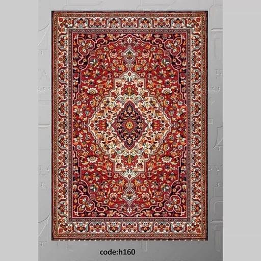فرش ماشینی چاپی | فرشینه مخمل سنتی لاکی ضد پرز h160 (پس کرایه) — تصویر ۲