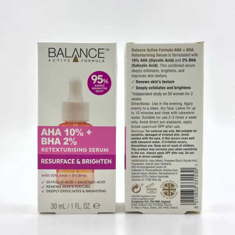 سرم صورت پیلینگ و لایه بردار AHA10% و BHA2% بالانس 30 میل های کپی — تصویر ۴