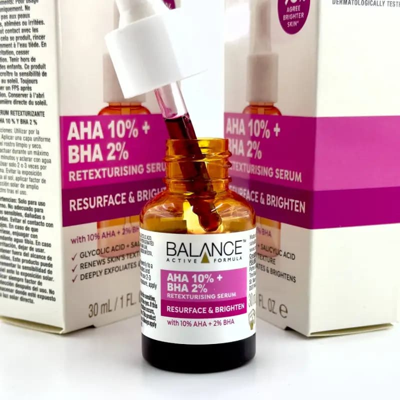 سرم صورت پیلینگ و لایه بردار AHA10% و BHA2% بالانس 30 میل های کپی — تصویر ۳