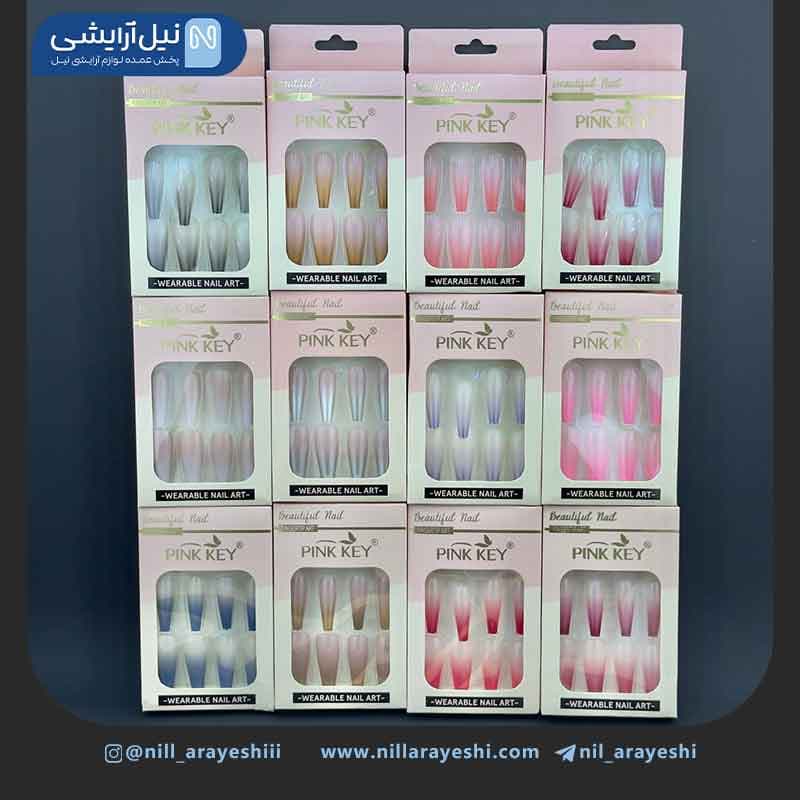 ناخن مصنوعی به همراه چسب ژله ای پینک کی کد DO2375 — تصویر ۲