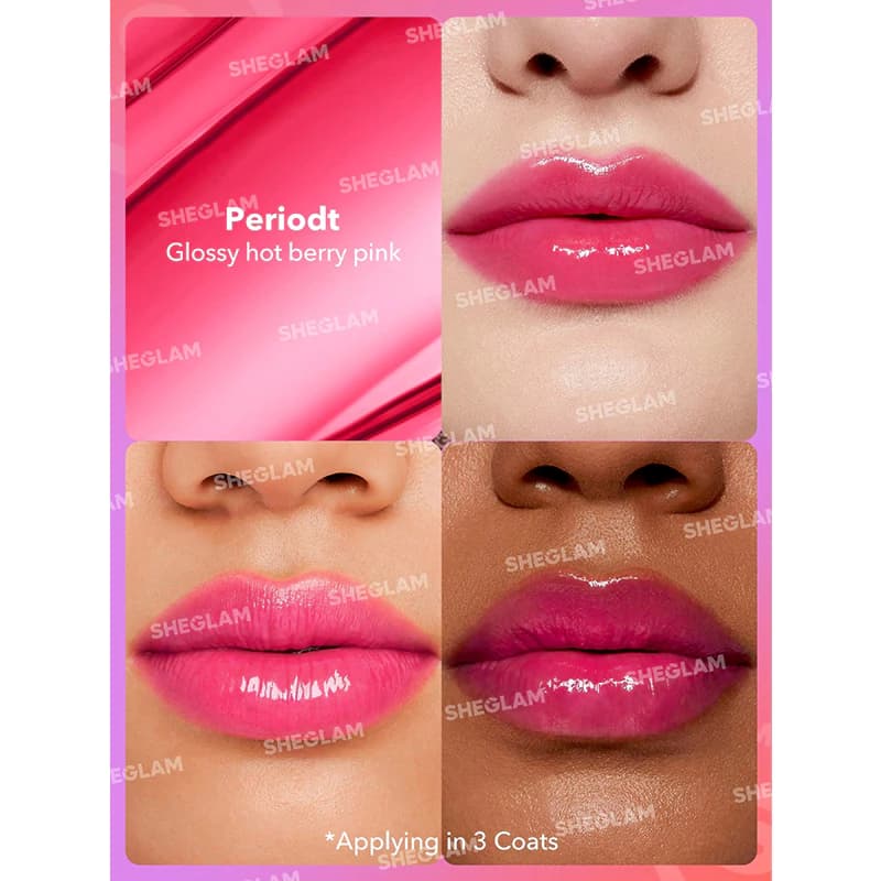 رژ لب پیچی براق و اکلیل دار شیگلم MIRROR KISS رنگ PERIODT — تصویر ۲