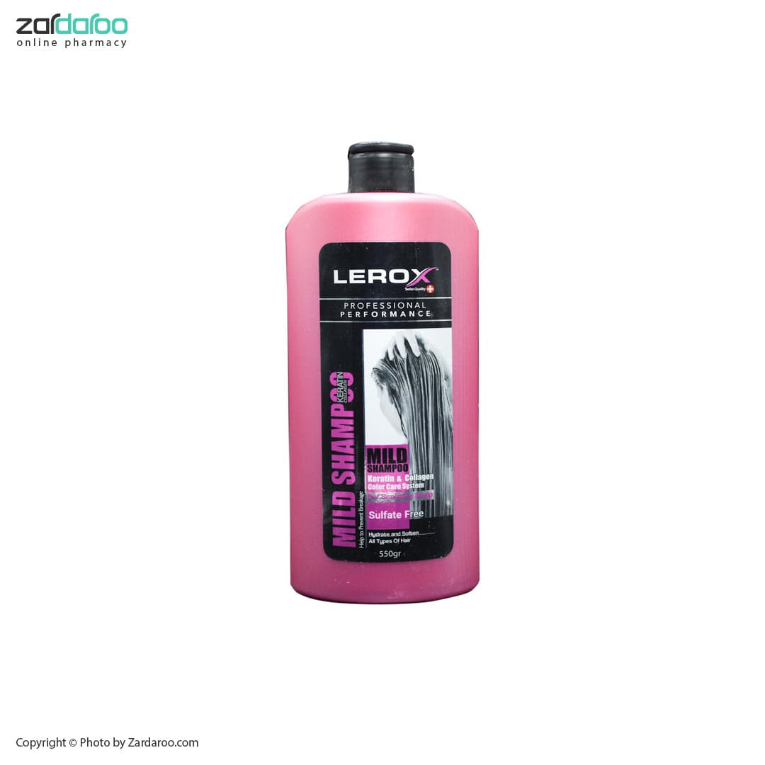 شامپو بدون سولفات کراتینه و کلاژن موی سر لروکس lerox