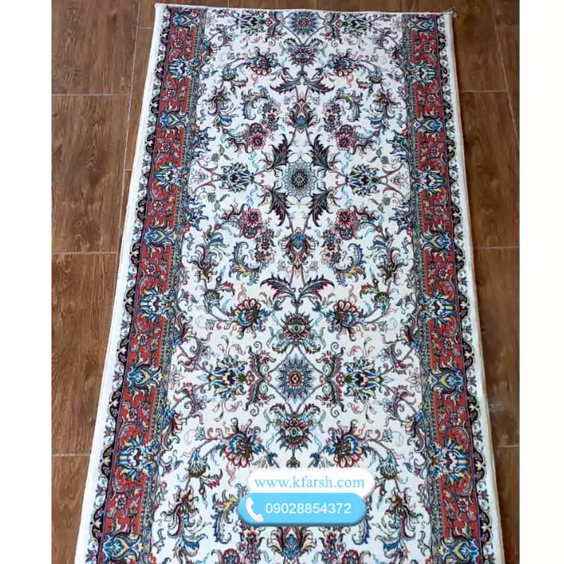 فرش کناره 700 شانه طرح افشان کرم اکرولیک