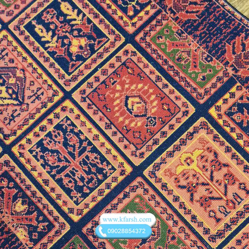 کناره گلیم متری قرمز طرح سنتی — تصویر ۲