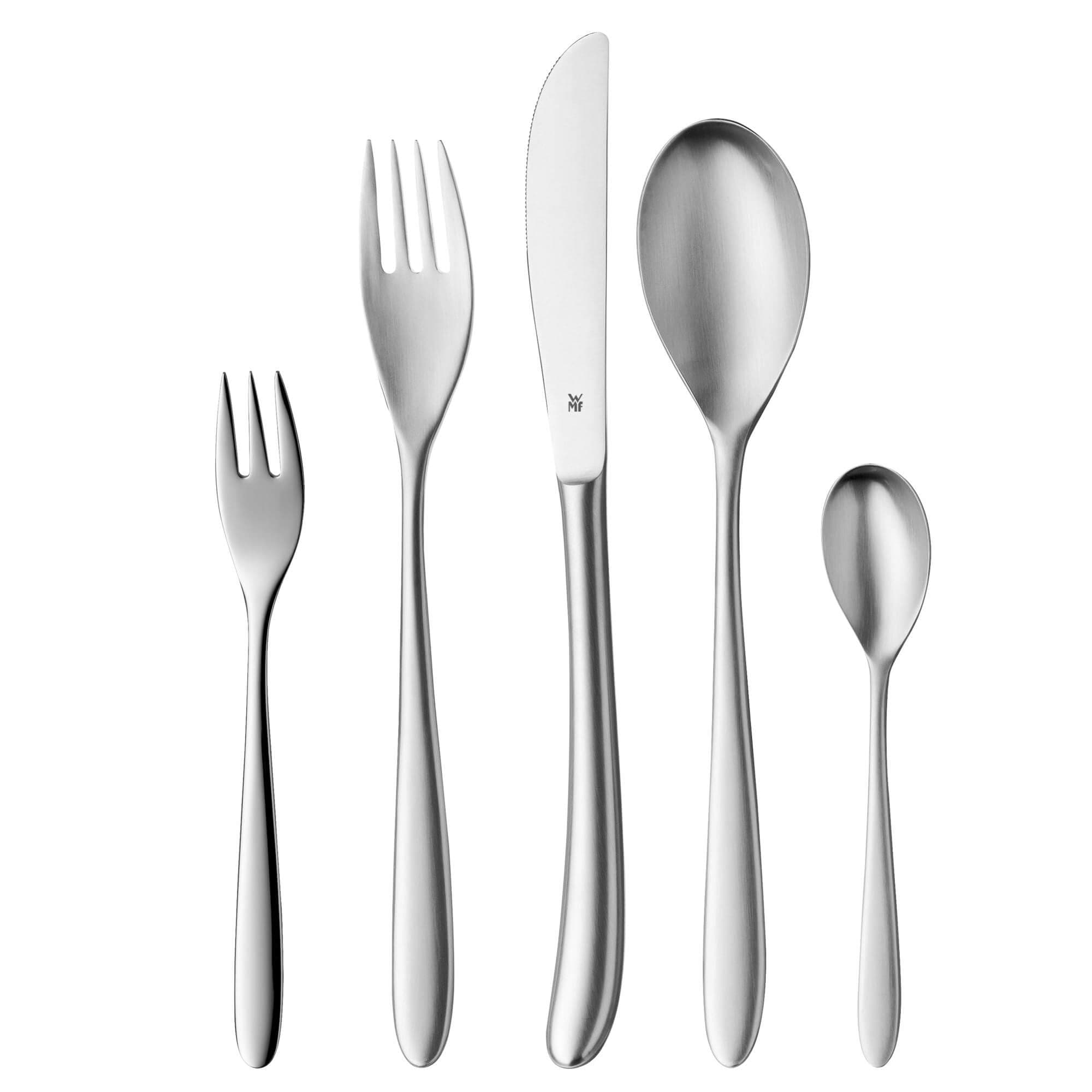 ست 66 پارچه قاشق و چنگال سیلک مات 12 نفره وی ام اف | WMF Cutlery Value Set Silk, Cromargan, 66-piece — تصویر ۶