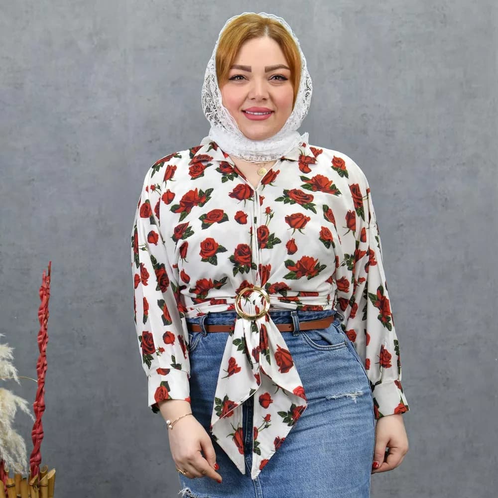 شومیز دخترانه جلو گره کد 28265