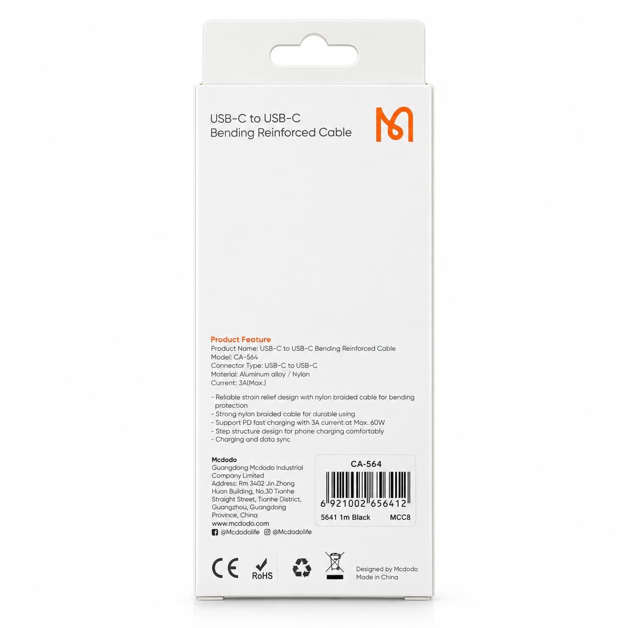 کابل c to c برند macdodo — تصویر ۲