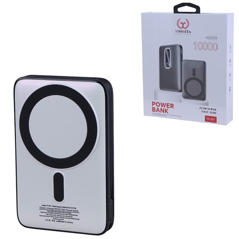 پاور بانک فست شارژ یوشیتا YP-007 PD QC 22.5W ظرفیت 10000 میلی آمپر ساعت — تصویر ۴