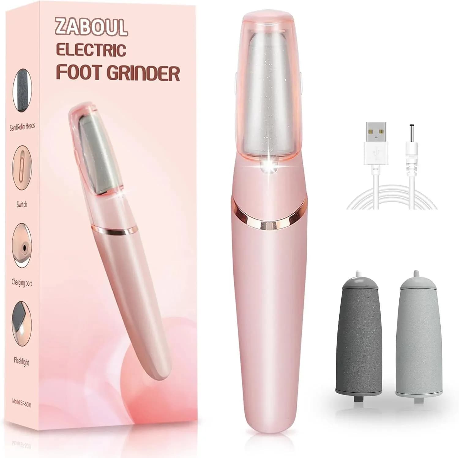 سوهان و سنگ پا شارژی Pedi Set of Two | ضد پینههای سخت کف پا | دو سری قابل تعویض | ایدهآل| 4 قسطی✅ — تصویر ۶