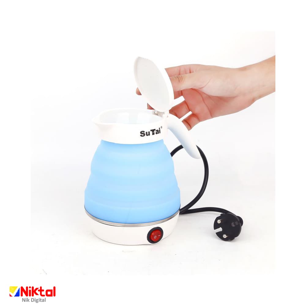کتری برقی سیلیکونی تاشو مسافرتی Sutai ST5291 | با سیلیکون مقاوم به حرارت — تصویر ۳