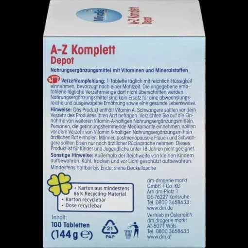 قرص مولتی ویتامین میوولیس Mivolis A-Z Compleet Depot — تصویر ۷