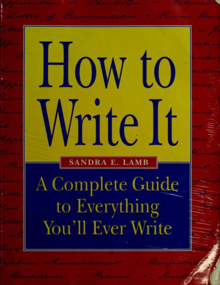 کتاب How to Write It (چگونه بنویسیم) نسخه انگلیسی PDF | ساندرا لمب — تصویر ۲