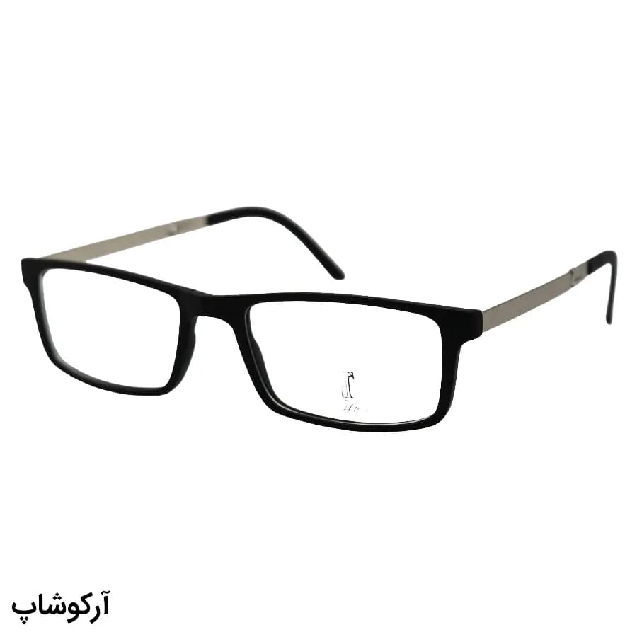 فریم عینک طبی طرح تاشو، با فریم مستطیلی، از جنس کائوچو، رنگ مشکی و دسته جمع شونده تونی هیلتون مدل G387 — تصویر ۶