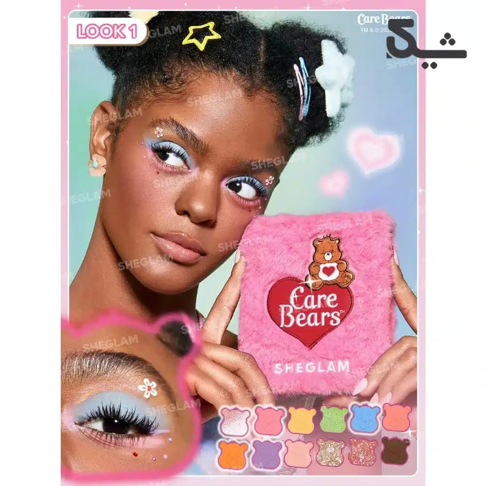 پالت سایه چشم ۱۲ رنگ شیگلم مدل X Care Bears Share Your Care — تصویر ۳
