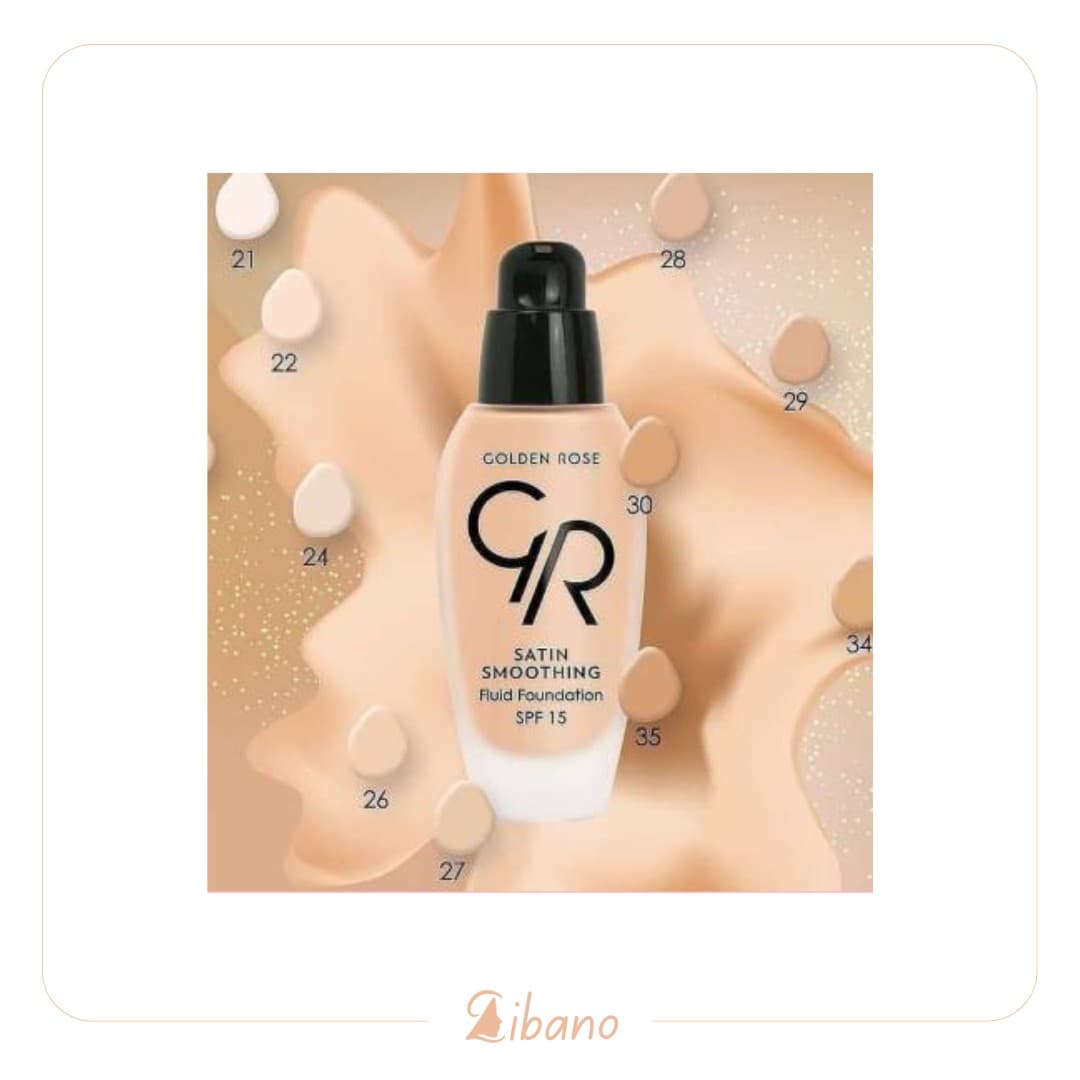 گلدن رز کرم پودر ساتین شماره (21) حجم 30 میل Golden Rose Satin SPF 15 — تصویر ۳