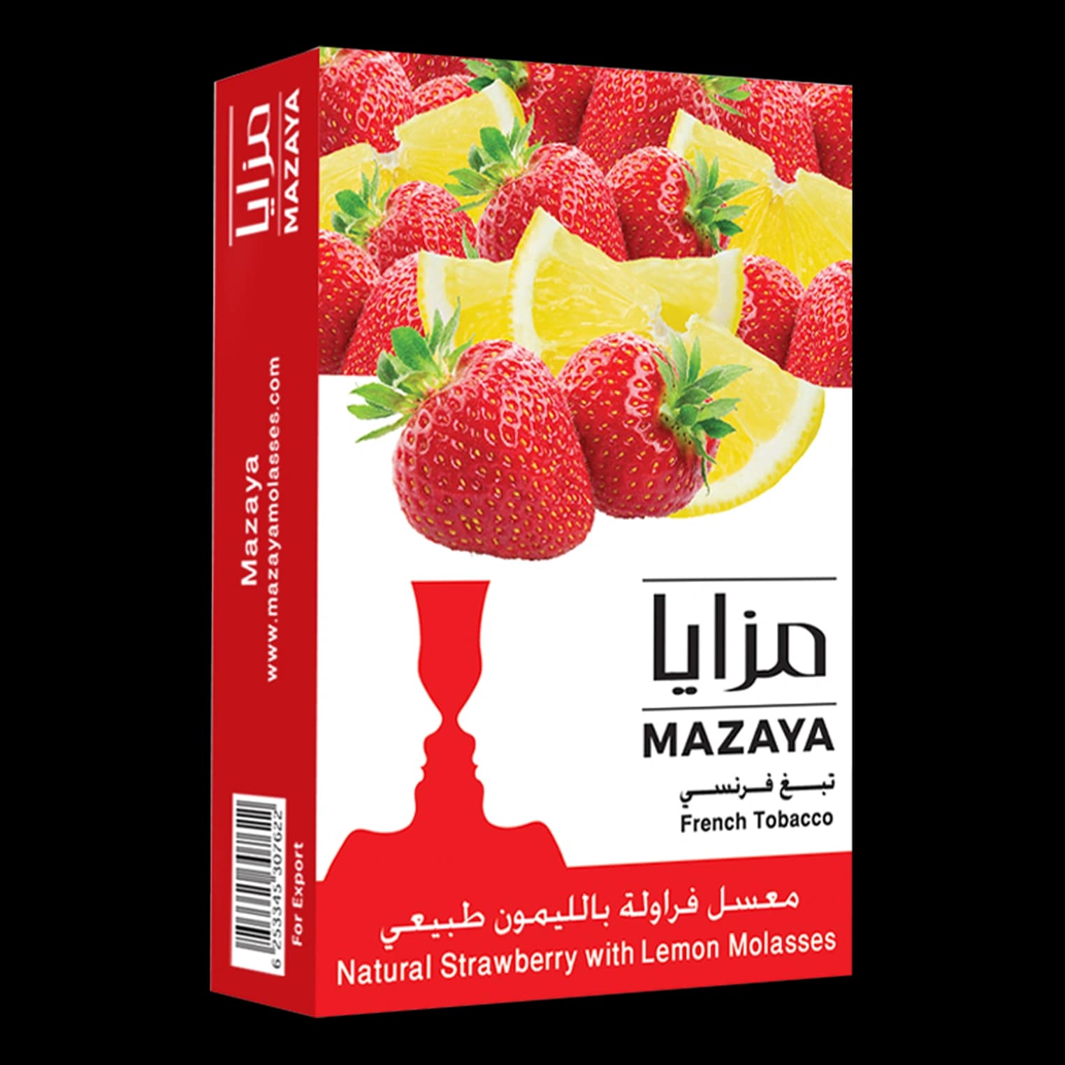 تنباکو قلیان مزایا توت فرنگی لیمو Mazaya strawberry lemon hookah tobacco