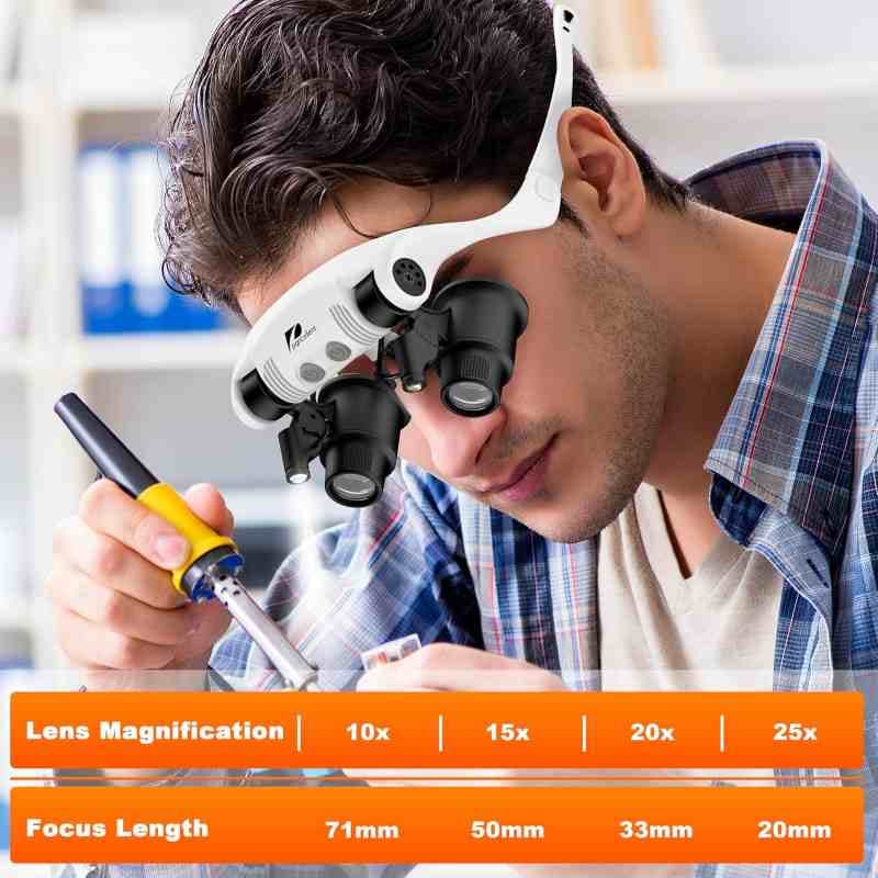 ذرهبین عینکی تعمیر ساعت و جواهرات Pancellent — تصویر ۴