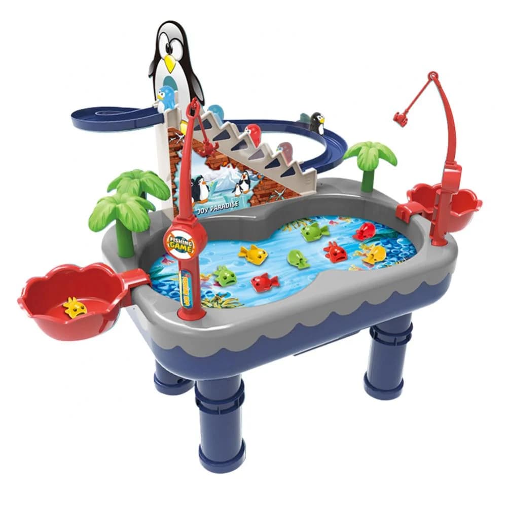 ست ماهیگیری موزیکال و پله پنگوئن مدل Fishing Penguin کد 7713 — تصویر ۲