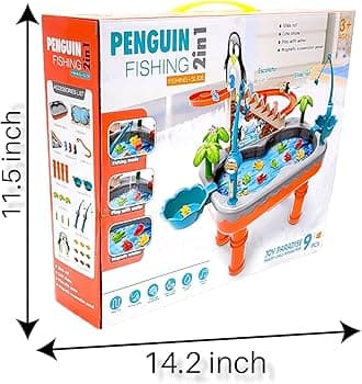 ست ماهیگیری موزیکال و پله پنگوئن مدل Fishing Penguin کد 7713 — تصویر ۶
