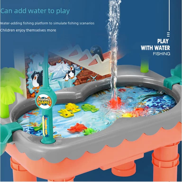 ست ماهیگیری موزیکال و پله پنگوئن مدل Fishing Penguin کد 7713 — تصویر ۵