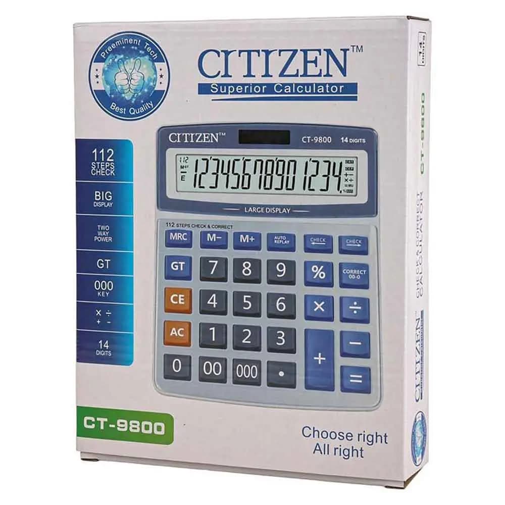 ماشین حساب 14 رقم CRTRZEN CT-9800 — تصویر ۳
