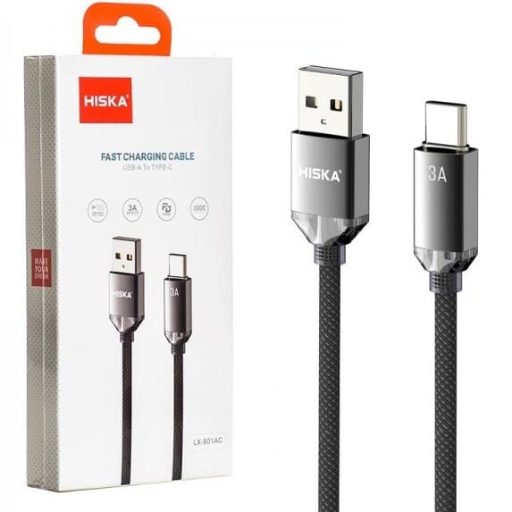 کابل تایپ سی هیسکا مدل LX-801AC طول 1 متر — تصویر ۳