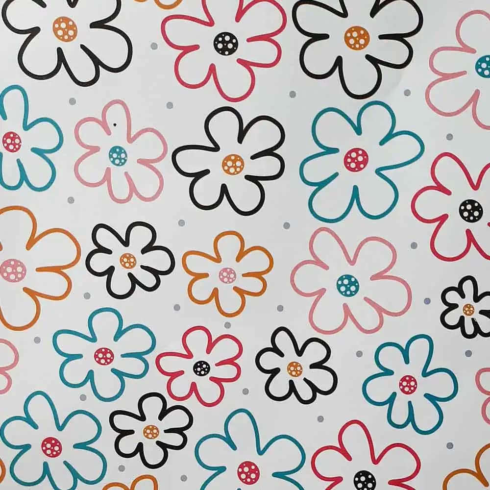 کاغذ کادو گلاسه طرح گل و برگ — تصویر ۵