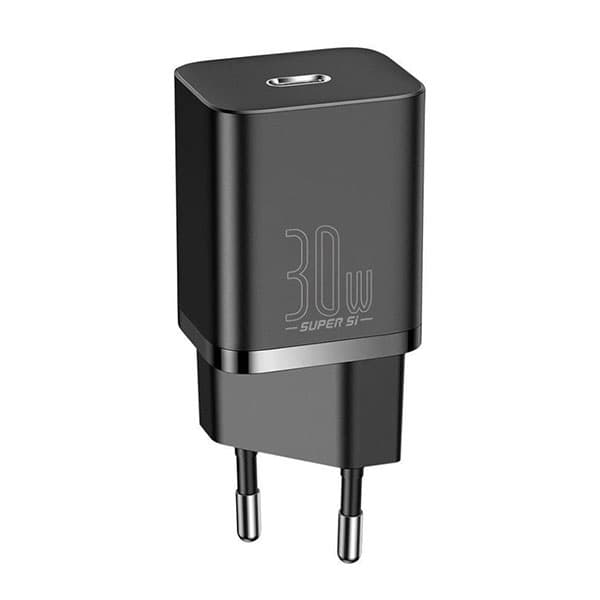 آداپتور تک پورت Type-c فست شارژ باسئوس با توان 30 وات مدل CCSUP-J01 EU