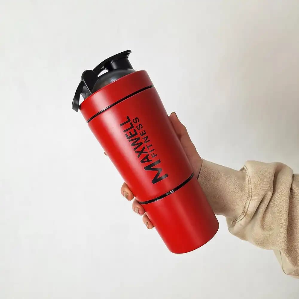 شیکر 2 تکه استیل MAXWELL FITNESS وارداتی — تصویر ۳