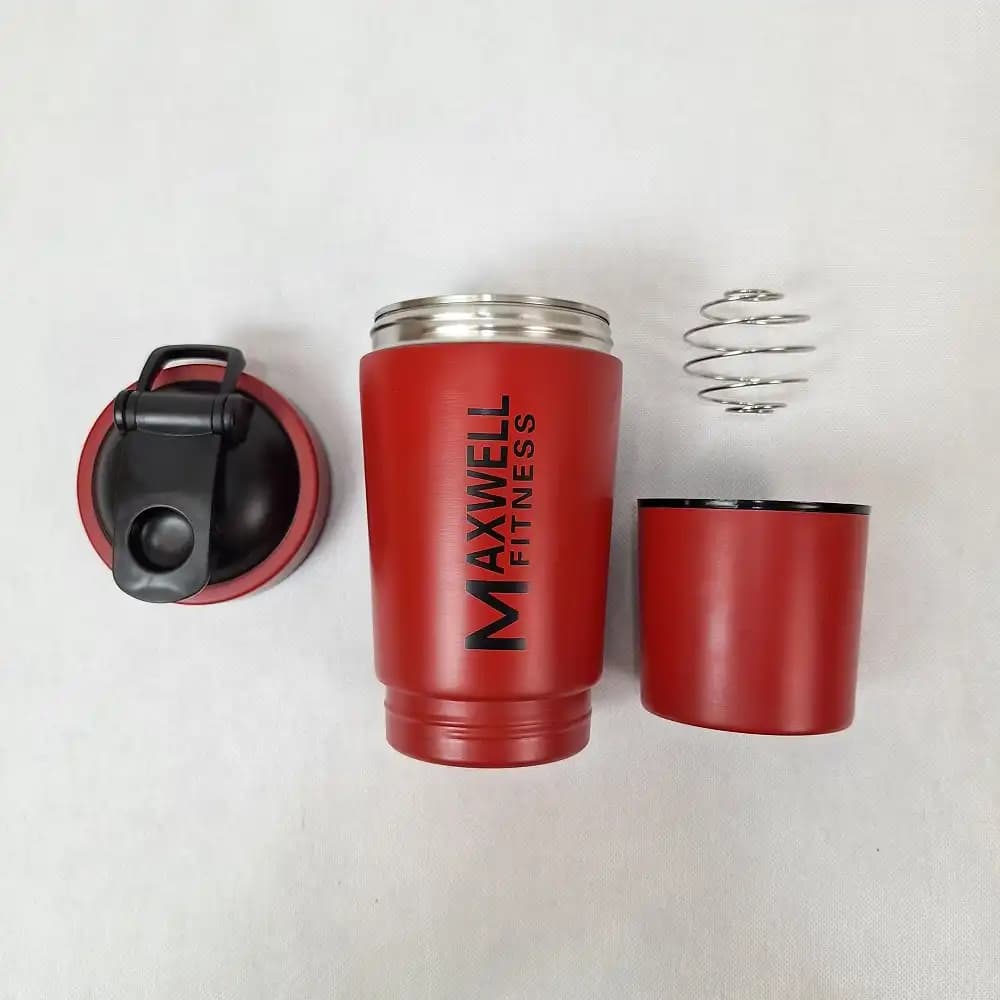 شیکر 2 تکه استیل MAXWELL FITNESS وارداتی — تصویر ۴