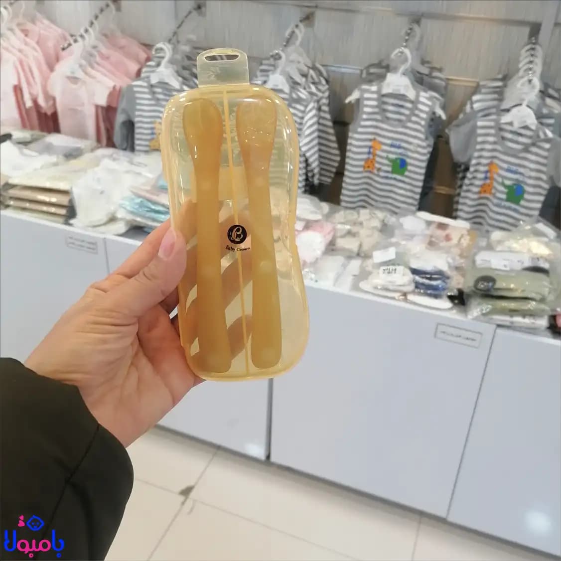 ست قاشق سیلیکونی ۲عددی قابدار هی اورشی ارگانیک (موم عسل) — تصویر ۵