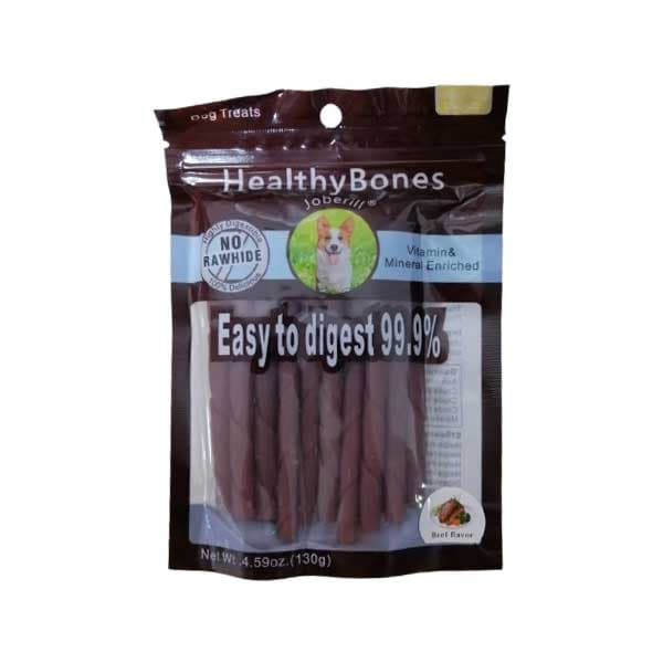 تشویقی سگ مدل مدادی با طعم گوشت 130گرمی هلسی بون (healthy bones)