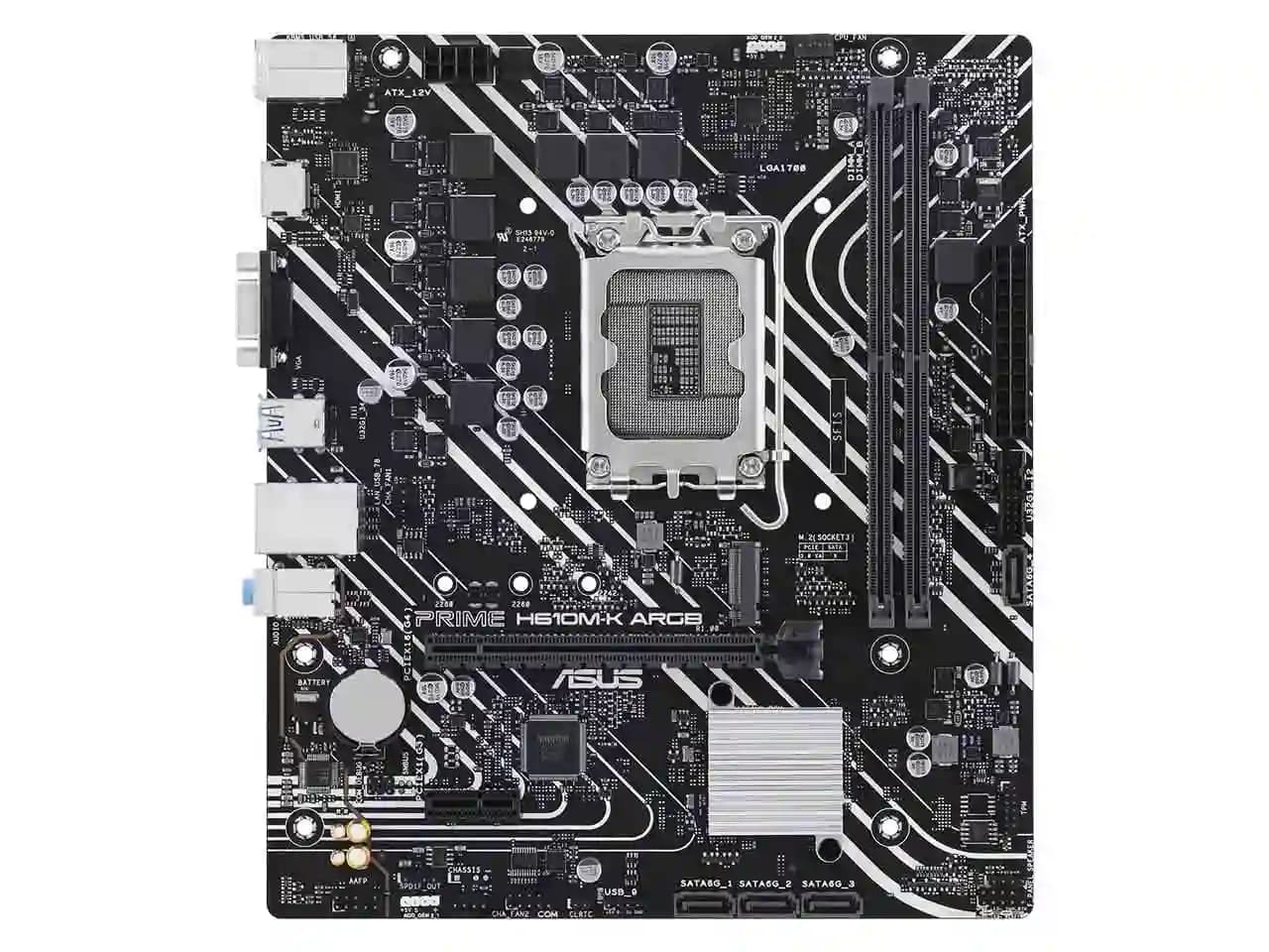 مادربرد ایسوس | مدل ASUS PRIME H610M-K ARGB | سوکت 1700 | نوع رم DDR4 — تصویر ۶