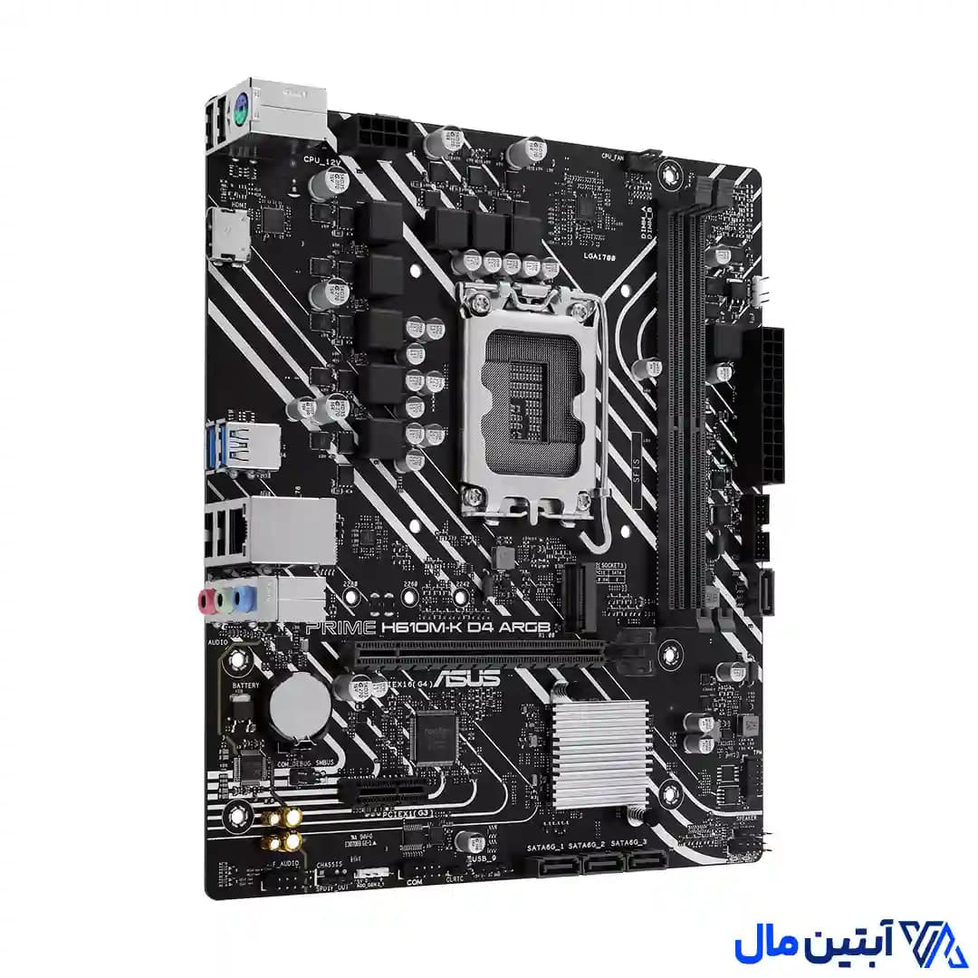 مادربرد ایسوس | مدل ASUS PRIME H610M-K ARGB | سوکت 1700 | نوع رم DDR4 — تصویر ۱۰