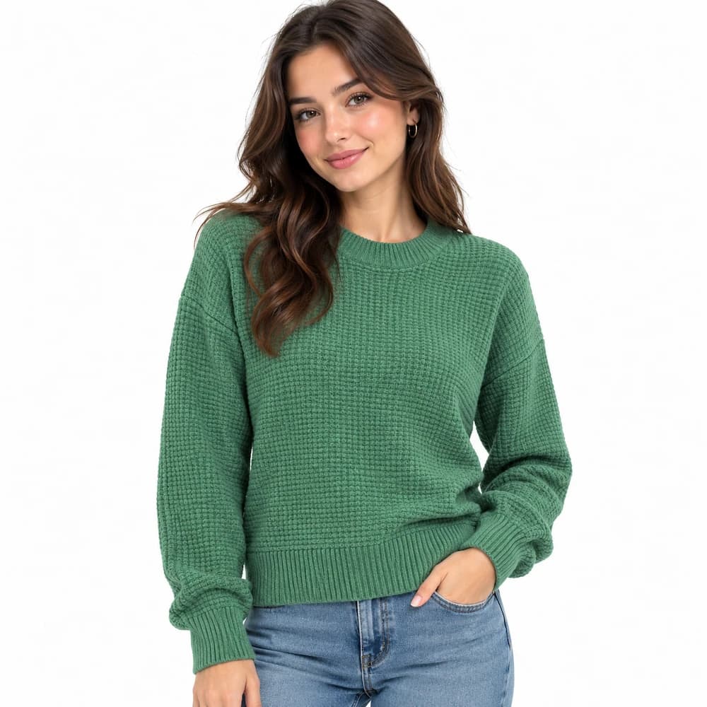 بافت زنانه ضخیم Joe Fresh رنگ سبز روشن سایز L