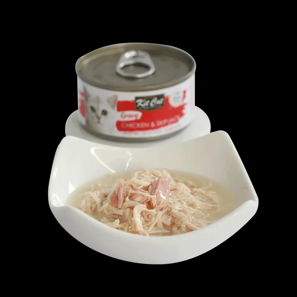 کنسرو گربه کیت کت مدل مرغ و ماهی اسکیپ جک در سس وزن 70 گرم — تصویر ۲