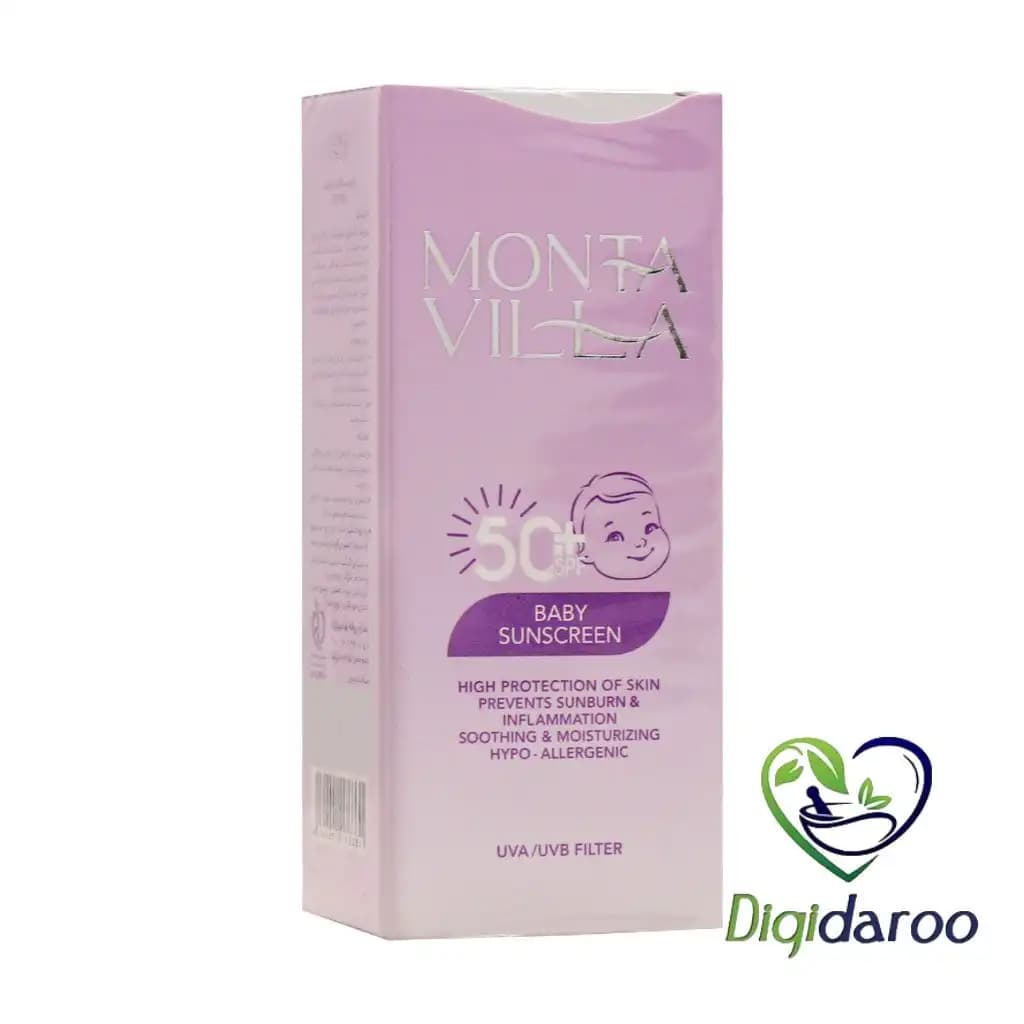 کرم ضد آفتاب کودک SPF۵۰ مونتا ویلا ۴۰ میلی لیتری