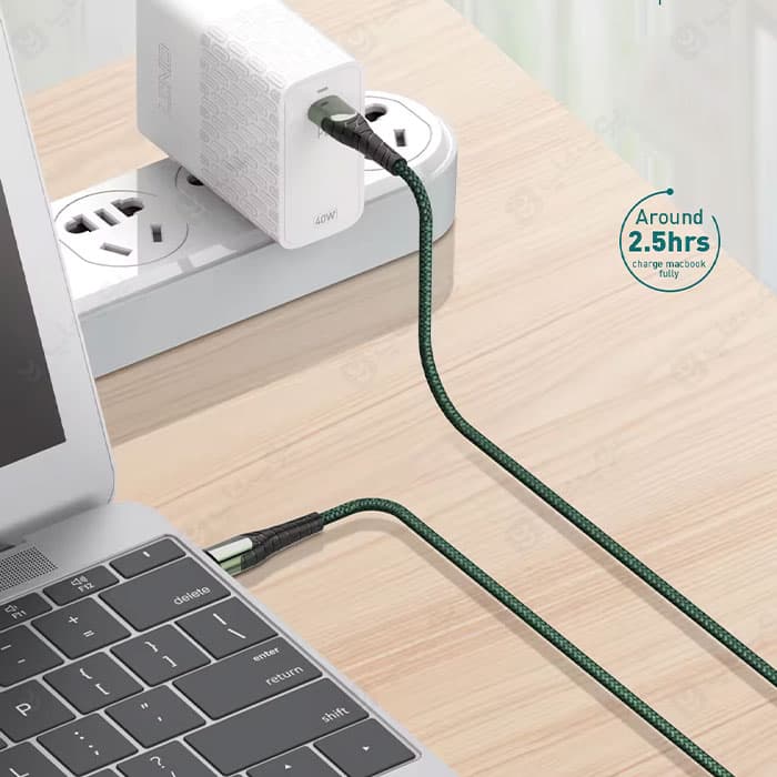 کابل شارژ 65W تایپ C به تایپ C الدینیو مدل LC101 به طول 1 متر — تصویر ۲