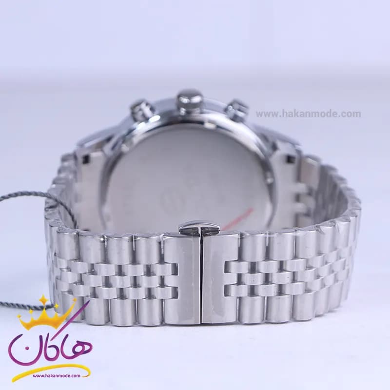 ساعت مچی سولیدا مردانه فلزی نقره ای فول دیت G2141/1 — تصویر ۳